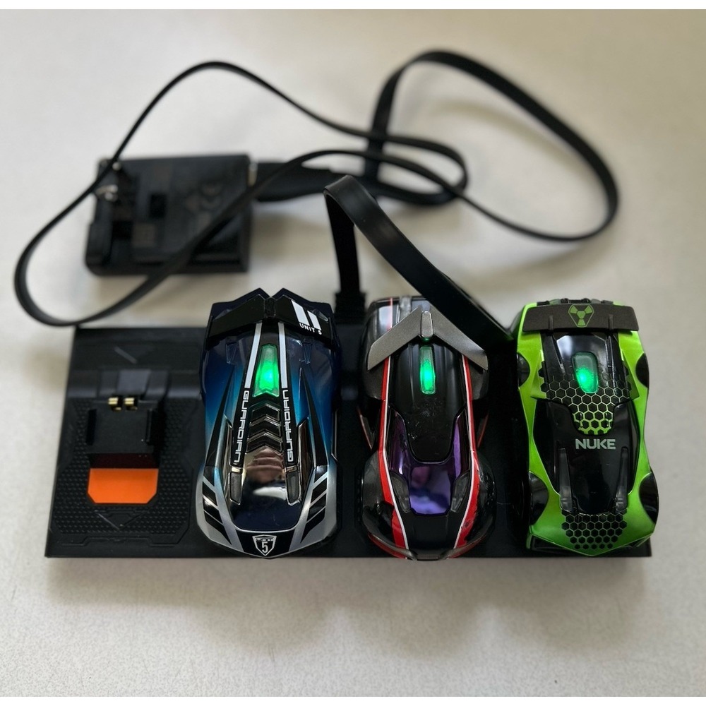 Anki Overdrive 4-Car Charger and 3 Cars - Skull (as-is), Guardian & Nuke SEE PIC